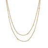 Wholesale Women's Titanium Steel Geometric Doublelayer Calendering Chain Electroplated Necklace