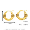 Wholesale Women's Titanium Steel Geometric Earrings Electroplated Light Luxury Antiallergic Nonfading