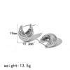 Wholesale Women's Titanium Steel Geometric Earrings With Electroplating