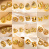 Wholesale Women's Titanium Steel Geometric Earrings With Stainless Steel Furnace Vacuum Electroplated 18K Gold Simple Style Do Not Fade