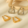 Wholesale Women's Titanium Steel Geometric Electroplated Nonfading Hollow Earrings
