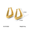 Wholesale Women's Titanium Steel Geometric Electroplated Nonfading Hollow Earrings
