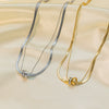 Wholesale Women's Titanium Steel Geometric Electroplated Snake Bone Chain Necklace Luxury Jewelry