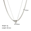 Wholesale Women's Titanium Steel Geometric Electroplated Snake Bone Chain Necklace Luxury Jewelry