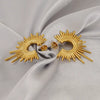 Wholesale Women's Titanium Steel Geometric Fashion Ol Earrings With Electroplating