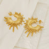 Wholesale Women's Titanium Steel Geometric Fashion Ol Earrings With Electroplating