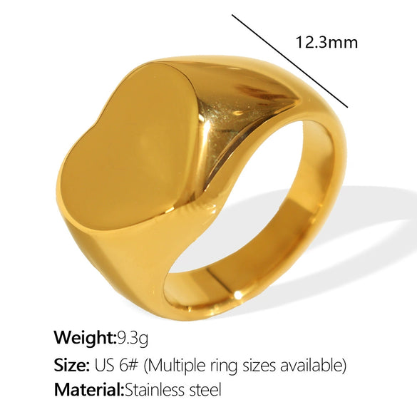 Wholesale Women's 316L Stainless Steel Geometric Fashion Ring With Electroplating