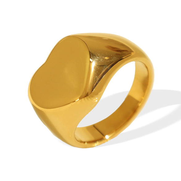 Wholesale Women's 316L Stainless Steel Geometric Fashion Ring With Electroplating