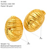 Wholesale Women's Titanium Steel Geometric Flower Electroplated Earrings
