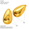 Wholesale Women's Titanium Steel Geometric Flower Electroplated Earrings