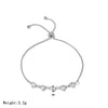 Wholesale Women's Titanium Steel Geometric Heart Adjustable Bracelet With Electroplating Jewelry