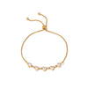 Wholesale Women's Titanium Steel Geometric Heart Adjustable Bracelet With Electroplating Jewelry