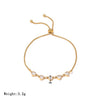 Wholesale Women's Titanium Steel Geometric Heart Adjustable Bracelet With Electroplating Jewelry