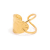 Wholesale Women's Titanium Steel Geometric Hollow Irregular Ring With Electroplating