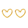 Wholesale Women's Titanium Steel Geometric Hollow Love Earrings Pvd Plated Light Luxury Style Jewelry