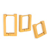 Wholesale Women's Titanium Steel Geometric Hollow Rectangular Fashion Door Earrings With Electroplating