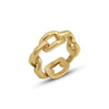 Wholesale Women's Titanium Steel Geometric Hollow Ring Jewelry With 18K Gold Plated Electroplating