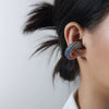 Wholesale Women's Titanium Steel Geometric Hollow Thread Ear Clip Earrings With Electroplating Treatment