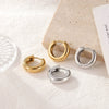 Wholesale Women's Titanium Steel Geometric Hoop Earrings With Electroplating Minimalist Style