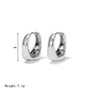 Wholesale Women's Titanium Steel Geometric Hoop Earrings With Electroplating Minimalist Style