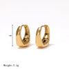 Wholesale Women's Titanium Steel Geometric Hoop Earrings With Electroplating Minimalist Style