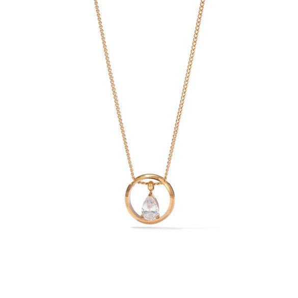 Wholesale Women's Titanium Steel Geometric Inlaid Zircon Ring And Clavicle Chain Jewelry Accessories With Electroplating