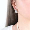 Wholesale Women's 316L Stainless Steel Geometric Irregular Cshaped Casting Electroplated Gold Earrings
