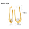 Wholesale Women's Titanium Steel Geometric Light Luxury Elegant Simple Allmatch Earrings With Electroplating Treatment