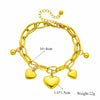 Wholesale Women's Titanium Steel Geometric Multilayer Metal Chain Jewelry Bracelet With Electroplating