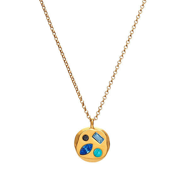 Wholesale Women's Titanium Steel Geometric Necklace With Electroplating And Water Wave Chain