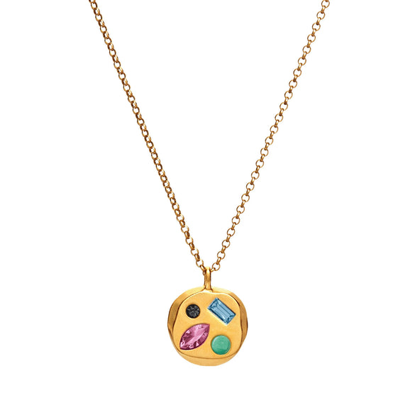 Wholesale Women's Titanium Steel Geometric Necklace With Electroplating And Water Wave Chain