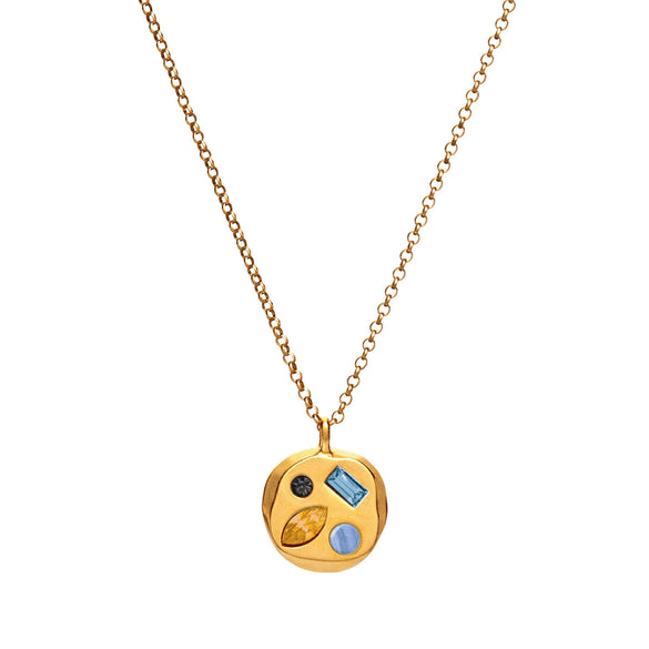 Wholesale Women's Titanium Steel Geometric Necklace With Electroplating And Water Wave Chain
