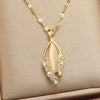 Wholesale Women's Titanium Steel Geometric Necklace With Electroplating Light Luxury Niche Design High End Clavicle Chain