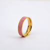 Wholesale Women's Titanium Steel Geometric Oil Dropping Ring 18K Gold Plated
