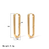 Wholesale Women's Titanium Steel Geometric Oval Earrings With Electroplating Cold Style Light Luxury Design