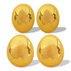 Wholesale Women's 316L Stainless Steel Geometric Oval Stud Earrings With Electroplating Treatment