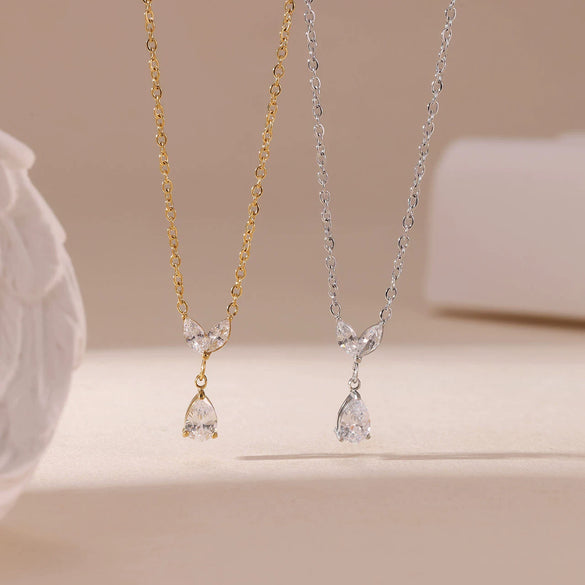 Wholesale Women's Titanium Steel Geometric Pendant Necklace With O Word Chain And Electroplating