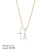 Wholesale Women's Titanium Steel Geometric Pendant Necklace With O Word Chain And Electroplating