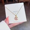 Wholesale Women's Titanium Steel Geometric Pendant Necklace With Pearl Inlaid And Cross Chain Light Luxury Style