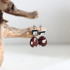 Wholesale Women's 316L Stainless Steel Geometric Personality Retro Square Enamel Glaze Wave Point Earrings