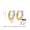 Wholesale Women's Titanium Steel Geometric Plain Ring Earrings With Electroplating Design