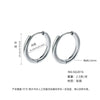 Wholesale Women's Titanium Steel Geometric Plain Ring Earrings With Electroplating Design