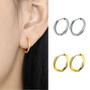 Wholesale Women's Titanium Steel Geometric Plain Ring Earrings With Electroplating Design