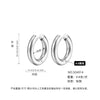 Wholesale Women's Titanium Steel Geometric Plain Ring Earrings With Electroplating Design