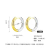 Wholesale Women's Titanium Steel Geometric Plain Ring Earrings With Electroplating Design