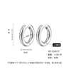 Wholesale Women's Titanium Steel Geometric Plain Ring Earrings With Electroplating Design
