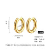 Wholesale Women's Titanium Steel Geometric Plain Ring Earrings With Electroplating Design