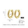 Wholesale Women's Titanium Steel Geometric Plain Ring Earrings With Electroplating Design
