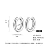 Wholesale Women's Titanium Steel Geometric Plain Ring Earrings With Electroplating Design