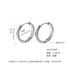 Wholesale Women's Titanium Steel Geometric Plain Ring Earrings With Electroplating Design